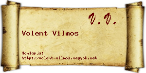 Volent Vilmos névjegykártya
